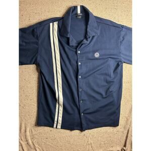 VW Volkswagen Navy Blue Work Shirt Polyester XL